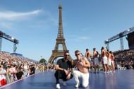 Michael Phelps and Leon Marchand at the Olympic Games Paris 2024:- Source: Getty